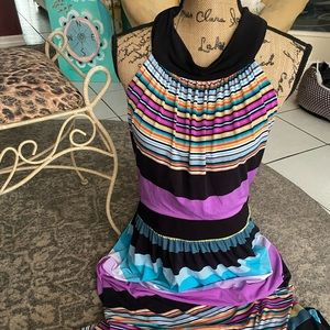 Super pretty long colorful dress size Lg 🩷💙💜